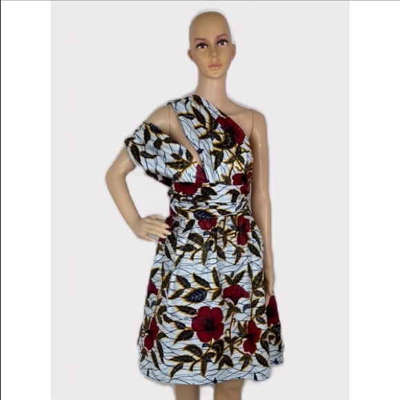 African Print Ankara Handmade Infinity Midi Dress - Picture 2 of 6